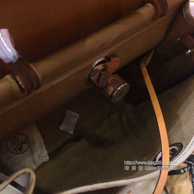 Hermes包包 愛馬仕網紅色Herbag 手提肩背斜挎包 大象灰/中啡 男女同款  tdh2038